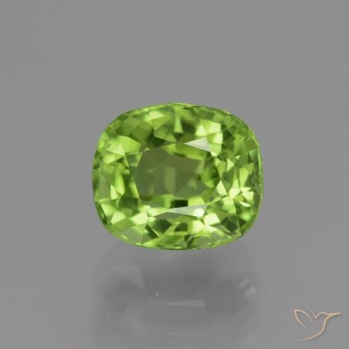 2.30ct Natural verde vivo Peridoto, Almofada, VVS-VS