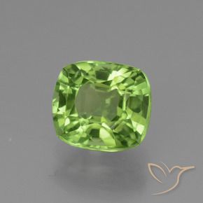 Peridoto verde vivo Natural 2.05ct, Almofada, VS