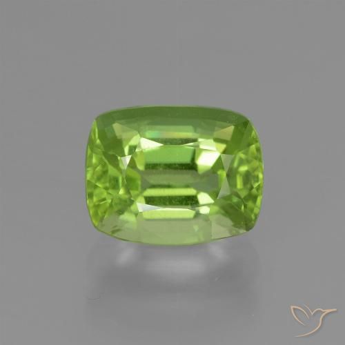 2.13ct Natural Verde médio Peridoto, Almofada, VS