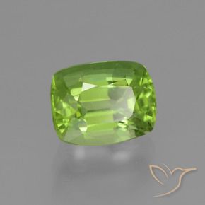 Peridoto Verde médio Natural 2.13ct, Almofada, VS