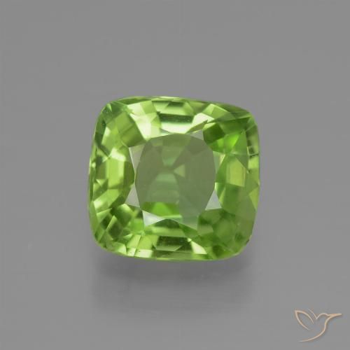 2.12ct Natural verde vivo Peridoto, Almofada, VS