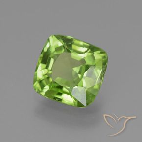 Peridoto verde vivo Natural 2.12ct, Almofada, VS