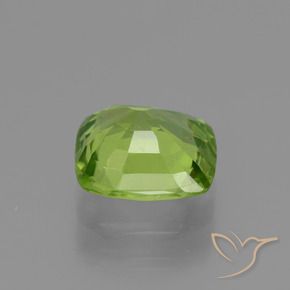 Peridoto verde vivo Natural 2.12ct, Almofada, VS