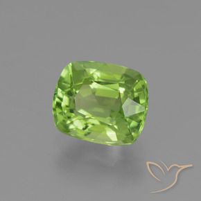 Peridoto Verde médio Natural 2.29ct, Almofada, VS
