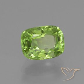 Peridoto verde vivo Natural 2.07ct, Almofada, VS