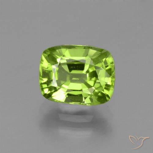 2.21ct Natural verde vivo Peridoto, Almofada, VS