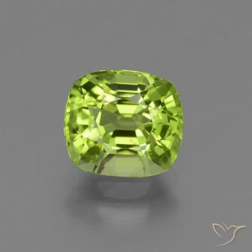 2.26ct Natural Verde médio Peridoto, Almofada, VS