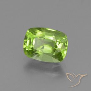 Peridoto Verde médio Natural 1.89ct, Almofada, VS