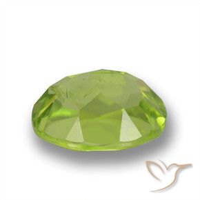 Peridoto verde natural 1,64ct, corte oval, VS