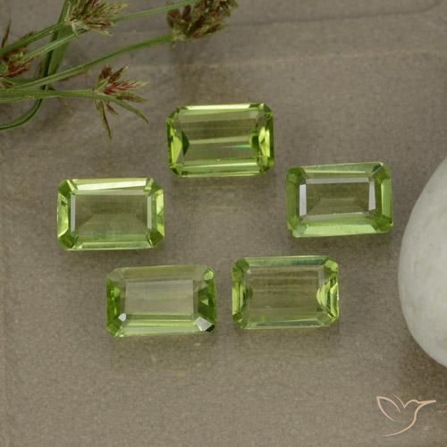 Pedras preciosas de Peridoto Verde Vivo Claro natural de 2.66 ct, Corte Octógono / Esmeralda, VVS-VS