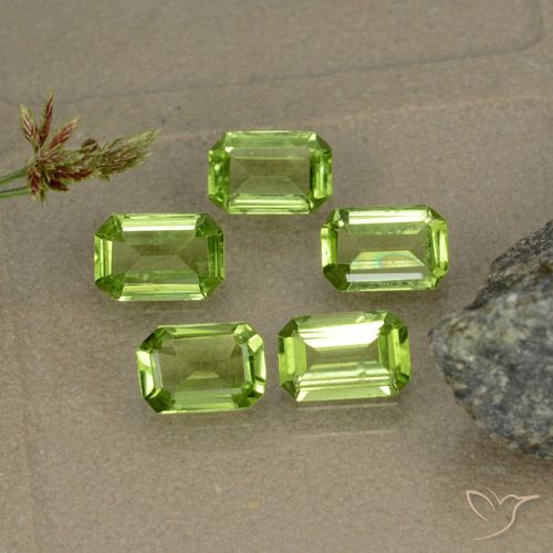 2.37ctw Natural Verde médio Peridoto, Corte Esmeralda, VVS-VS