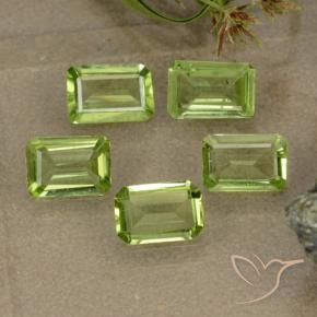 Pedras preciosas de Peridoto Verde Vivo Claro natural de 2.02 ct, Corte Octógono / Esmeralda, VVS-VS