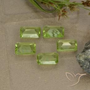 Pedras preciosas de Peridoto Verde Vivo Claro natural de 2.02 ct, Corte Octógono / Esmeralda, VVS-VS