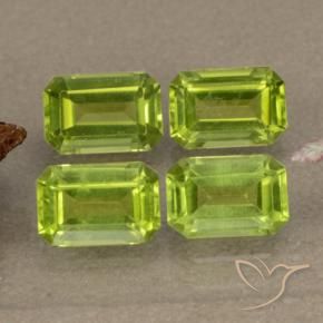 Pedras preciosas de Peridoto verde vivo natural de 2.54 ct, Corte Octógono / Esmeralda, VVS-VS