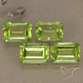 Pedras preciosas de Peridoto verde vivo natural de 2.68 ct, Corte Octógono / Esmeralda, VVS-VS