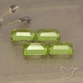Pedras preciosas de Peridoto verde vivo natural de 2.68 ct, Corte Octógono / Esmeralda, VVS-VS