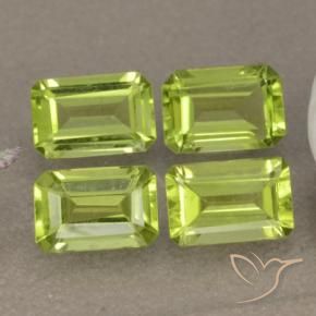 Pedras preciosas de Peridoto Verde amarelado vivo natural de 2.38 ct, Corte Octógono / Esmeralda, VVS-VS
