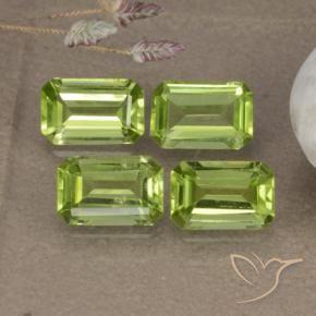 Pedras preciosas de Peridoto Verde médio natural de 2.02 ct, Corte Octógono / Esmeralda, VVS-VS