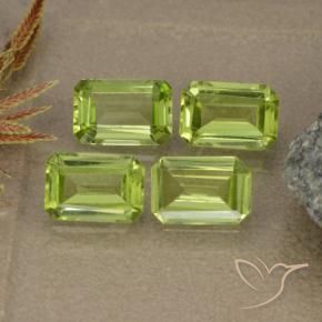 Pedras preciosas de Peridoto verde vivo natural de 2.43 ct, Corte Octógono / Esmeralda, VVS-VS