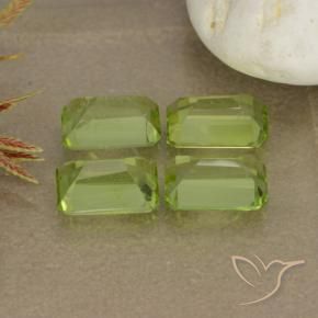 Pedras preciosas de Peridoto verde vivo natural de 2.58 ct, Corte Octógono / Esmeralda, VVS-VS
