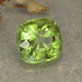 Peridoto Verde médio Natural 2.40ct, Almofada, VVS-VS