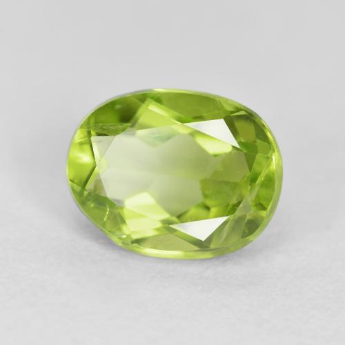 Peridoto Verde amarelado Natural 1.36ct, oval, VS