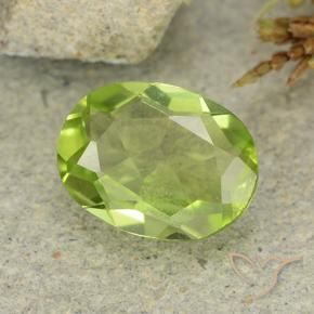 Peridoto verde natural 1,20ct, corte oval, VS