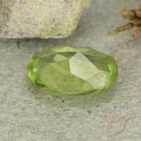 Peridoto verde natural 1,20ct, corte oval, VS