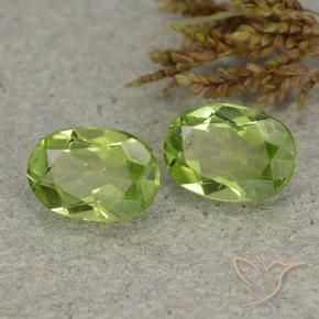 Pedras preciosas de Peridoto Verde médio natural de 2.35 ct, oval, VS
