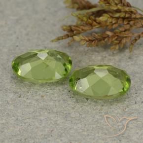 Pedras preciosas de Peridoto Verde médio natural de 2.35 ct, oval, VS