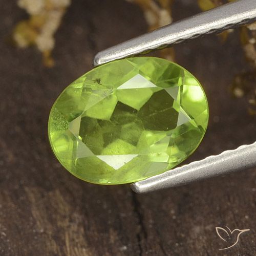 1.38ct Natural Verde médio Peridoto, oval, VS