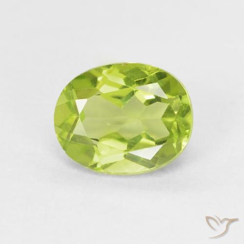 1.30ct Natural Verde Vivo Claro Peridoto, oval, VS