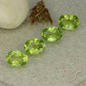 Pedras preciosas de Peridoto Verde médio natural de 5.43 ct, oval, VS