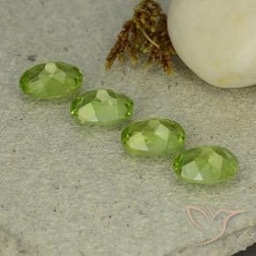 Pedras preciosas de Peridoto Verde médio natural de 5.43 ct, oval, VS