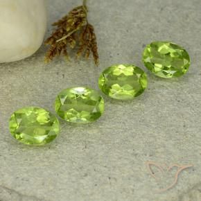 Pedras preciosas de Peridoto Verde médio natural de 5.23 ct, oval, VS