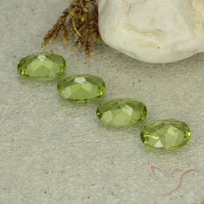 Pedras preciosas de Peridoto Verde médio natural de 4.90 ct, oval, VS
