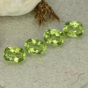 Pedras preciosas de Peridoto Verde Vivo Claro natural de 5.57 ct, oval, VS
