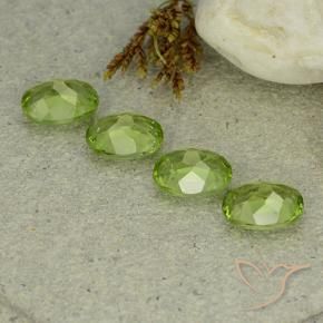 Pedras preciosas de Peridoto Verde Vivo Claro natural de 5.57 ct, oval, VS
