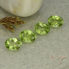 Pedras preciosas de Peridoto Verde médio natural de 4.98 ct, oval, VS