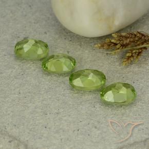 Pedras preciosas de Peridoto Verde médio natural de 4.98 ct, oval, VS