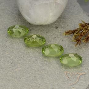 Pedras preciosas de Peridoto verde vivo natural de 5.34 ct, oval, VS