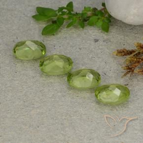 Pedras preciosas de Peridoto Verde médio natural de 5.16 ct, oval, VS