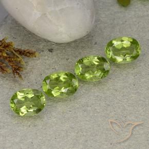 Pedras preciosas de Peridoto Verde médio natural de 5.26 ct, oval, VS