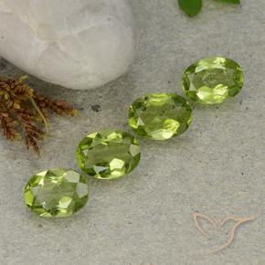 Pedras preciosas de Peridoto Verde médio natural de 4.92 ct, oval, VS