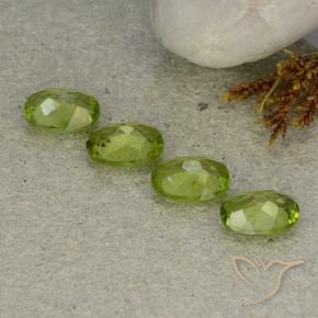 Pedras preciosas de Peridoto Verde médio natural de 4.92 ct, oval, VS