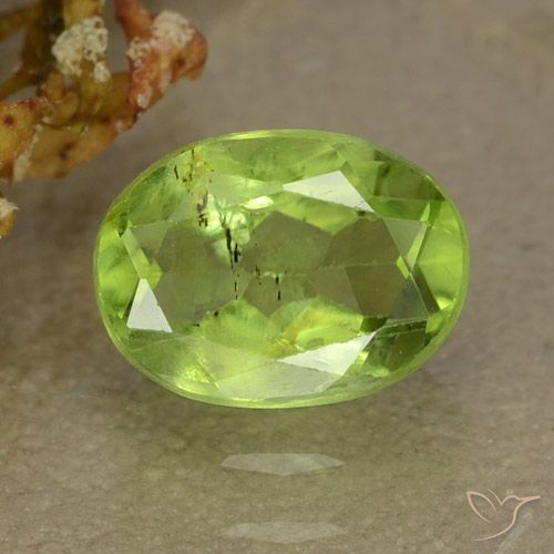 1.31ct Natural Verde amarelado Peridoto, oval, VS