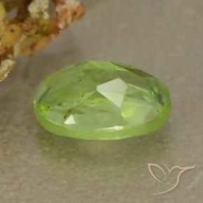 Peridoto Verde amarelado Natural 1.31ct, oval, VS