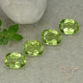 Pedras preciosas de Peridoto Verde médio natural de 4.79 ct, oval, VS