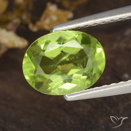 1.38ct Natural verde vivo Peridoto, oval, VS