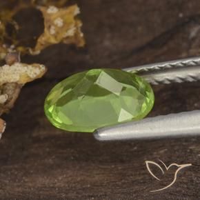 Peridoto Verde médio Natural 1.31ct, oval, VS